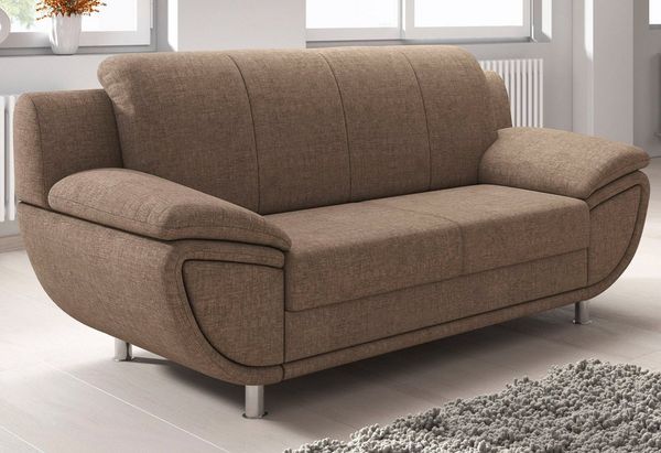 TRENDMANUFAKTUR 2-Sitzer Rondo II, zeitlos und bequem, Breite 178cm, wahlweise mit komfortablem Federkern, mit extra breiten Armlehnen