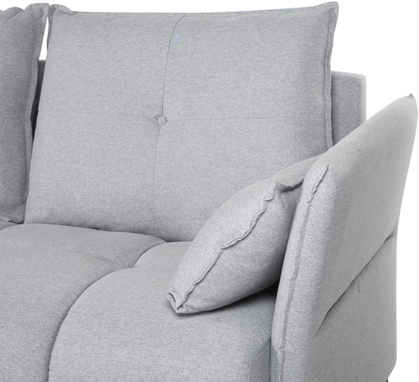 Ecksofa TOMRA Stoff Hellgrau Rechtsseitig Bild 6