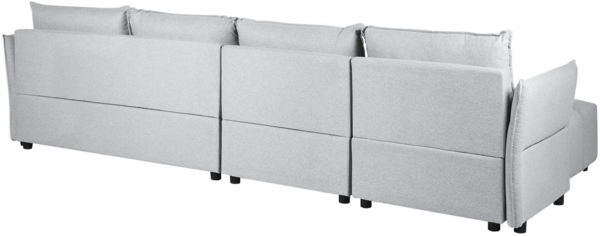 Ecksofa TOMRA Stoff Hellgrau Rechtsseitig Bild 5