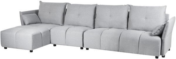 Ecksofa TOMRA Stoff Hellgrau Rechtsseitig Bild 4