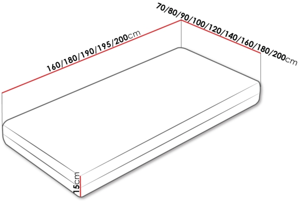 Komfortschaummatratze Zeus 15, 180x200 cm Bild 7