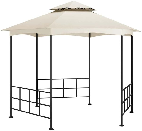 vidaXL Pavillon mit Seitenwänden 3,1x2,7 m Creme 313931