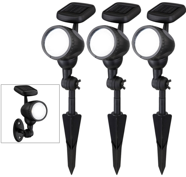 3er Set LED Solarleuchten für den Außenbereich MOA