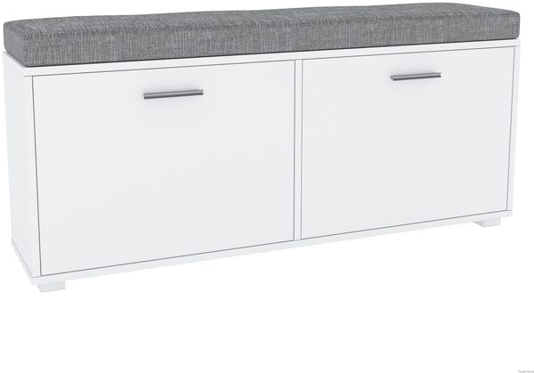 TARGET HOME SCHUHBANK Spanplatte Weiß (H 52.5 x T 27.1 x B 91.2, 120.2 cm)