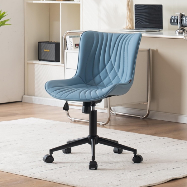 YOUTASTE Bürostuhl Ergonomischer Fischschwanz blau Drehstuhl