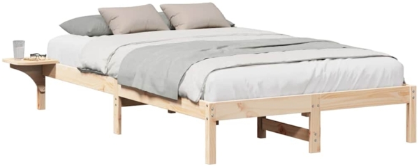 vidaXL Bettrahmen Natur 120 x 190 cm Massives Kiefernholz 873199 Bild 2