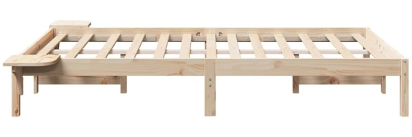 vidaXL Bettrahmen Natur 120 x 190 cm Massives Kiefernholz 873199 Bild 5