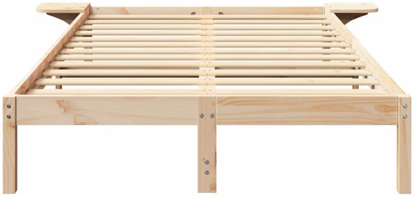 vidaXL Bettrahmen Natur 120 x 190 cm Massives Kiefernholz 873199 Bild 4
