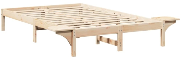 vidaXL Bettrahmen Natur 120 x 190 cm Massives Kiefernholz 873199 Bild 6