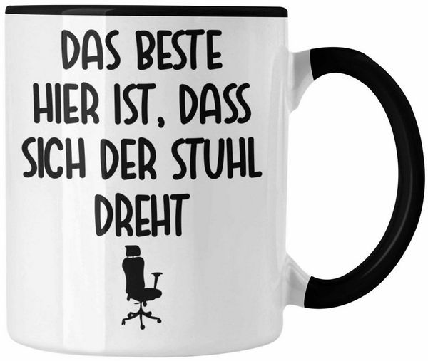 Trendation Tasse Trendation - Büro Tasse Lustiger Spruch Frau Männer Arbeit Kaffeetasse