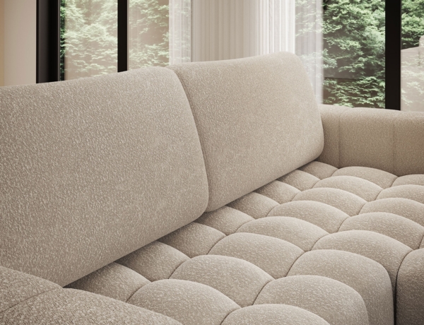 Eltap 'Bonett' Ecksofa mit Schlaffunktion, 92 x 175 x 250 cm, Hellbeige, Rechts Bild 10