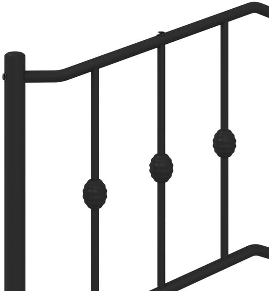 vidaXL Bettgestell mit Kopfteil Metall Schwarz 180x200 cm 373793 Bild 8