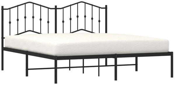 vidaXL Bettgestell mit Kopfteil Metall Schwarz 180x200 cm 373793 Bild 3