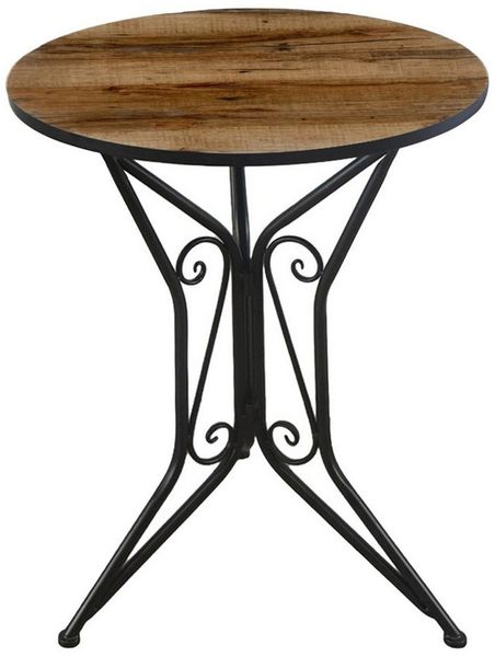 HTI-Living Gartentisch Gartentisch Metall Schwarz Holzoptik (Stück, 1-St, 1 Gartentisch)