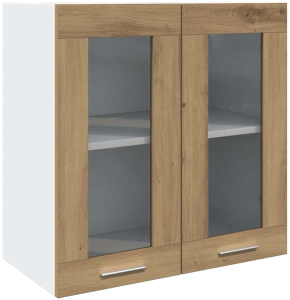 vidaXL Küchen-Wandschrank Lyon mit Glastüren Artisan-Eiche 60x31x60 cm 856168