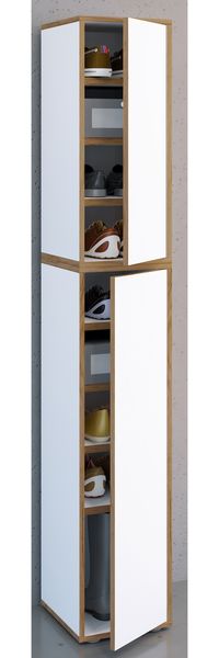 VCM Schuhschrank Salia 921027 Weiß B. 30 x H. 183 x T. 33 cm Bild 3