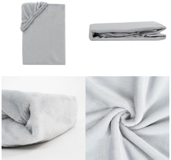 Carpe Sonno Spannbettlaken Boxspring Cashmere Touch Winter warm 180x200 200x200 180x220 200x220, Fleece, Gummizug: rundum, (1 Stück), Wasserbett Spannbettlaken Kuscheliges Spannbetttuch Silber Bild 2