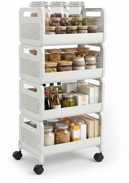 Sekey Rollwagen Küchenwagen 25 cm breit, servierwagen mit rollen