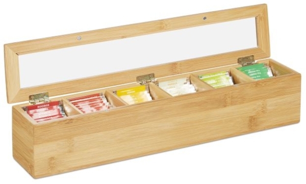 Bambus Teebox 6 Fächer