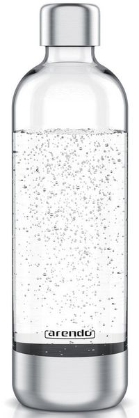 Arendo Wassersprudler Flasche Ersatzflasche für Arendo Wassersprudler, 1 L, max. 900 ml zum Sprudeln, (1-tlg), Edelstahl + PET, Kunststoff Sprudel Flasche mit 1000 ml Füllmenge