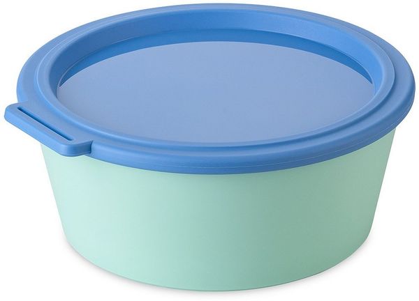 Koziol Schale 1,3l mit Deckel Nora Box sweet green/strong blue