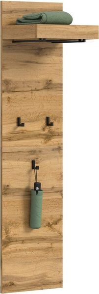 OTTO home Garderobenpaneel MAMBO, Höhe 150cm, 3 Haken, Ablageboden, Garderobenstange (1 St, individuell mit weiteren Artikeln der Serie MAMBO kombinierbar), Paneel, Garderobe, Flur, Diele, Hakenleiste