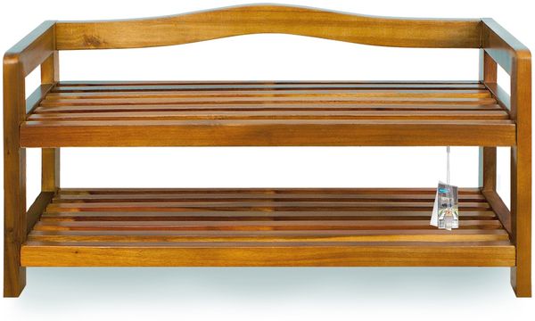 Casaria Schuhregal Schuhständer Holz Akazie 2 Etagen