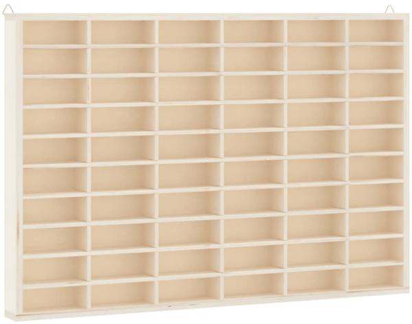 vidaXL Sammlervitrine aus Holz mit 60 Fächern 60 x 4,5 x 40,5 cm 4017378