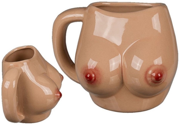 Tasse Brüste Boob Mug Kaffee Tee Becher als Geschenk Junggesellenabschied Fun