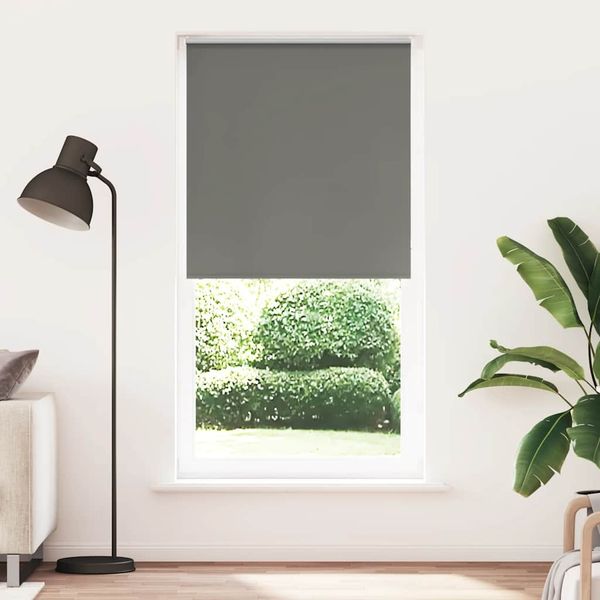 vidaXL Verdunkelungsrollo Grau 95x230 cm Stoffbreite 90,7 cm Polyester 4011205