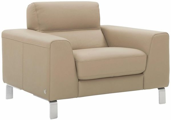 CALIA ITALIA Sessel Simon Loungesessel, Designsessel, sehr bequem, in zwei Lederqualitäten