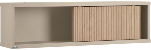 PAIDI Wandregal JONTE in Beige mit Schiebetür & 2 Fächern, Hängeregal, 20 Kg Tragkraft, Wandboard