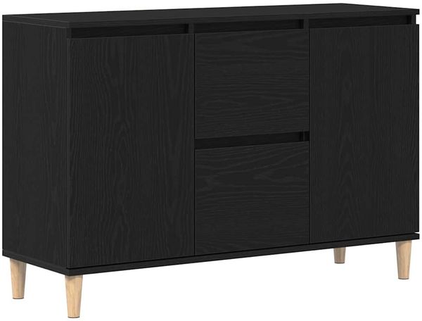 Sideboard, Kommode mit Schubladen Schwarz 102 x 35 x 60 cm Holzwerkstoff j2158p