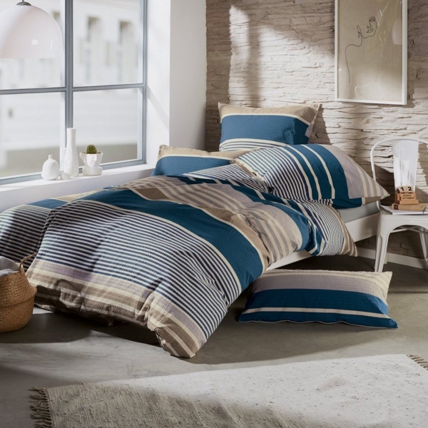 Erwin Müller Bettwäsche Bettwäsche, Seersucker, Winter-Seersucker Streifen Bild 2