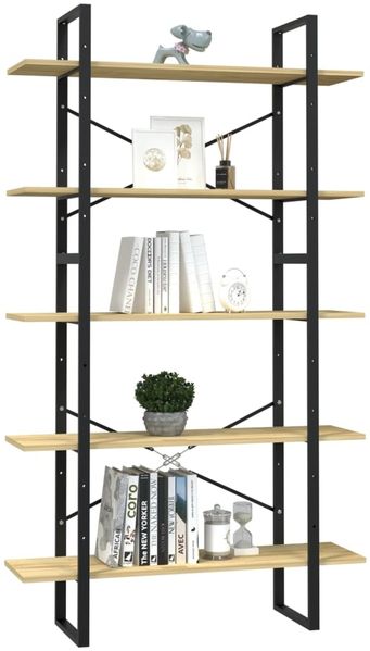 vidaXL Bücherregal 5 Fächer 100x30x175 cm Massivholz Kiefer 3082003 Bild 3