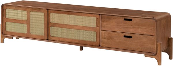 TV-Board Mango/Seegras 220x40x50 hellbraun lackiert MIZUMI #105