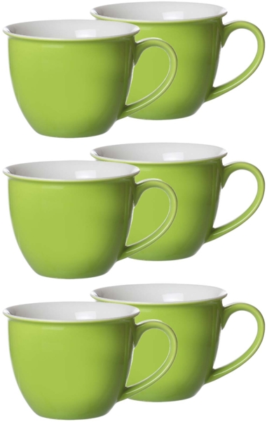 Ritzenhoff & Breker DOPPIO Milchkaffeetasse 350 ml grün 6er Set