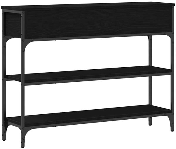 vidaXL Konsolentisch mit Regal Schwarz Eichen-Optik 100 x 25 x 75 cm 863513 Bild 8