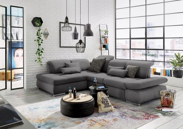 set one by Musterring Ecksofa SO 4100 mit komfortablen Federkern und Kopfteilverstellung, wahlweise mit Bettfunktion und Sitztiefenverstellung, L-Form