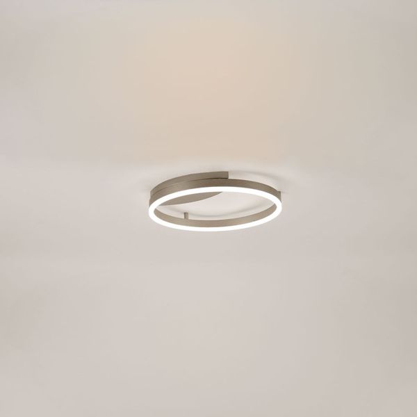 s.luce LED Ring Wandlampe & Deckenleuchte Dimmbar modern rund Aluminium Ø 40cm