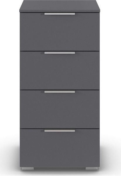OTTO home Schubkastenkommode Highboard Sideboard Schubladenkommode Kommode Schlafzimmer ASTANA (Breite 40 cm / Höhe 81 cm), mit 4 geräumigen Schubladen, Kantengriff in Alufarben MADE IN GERMANY