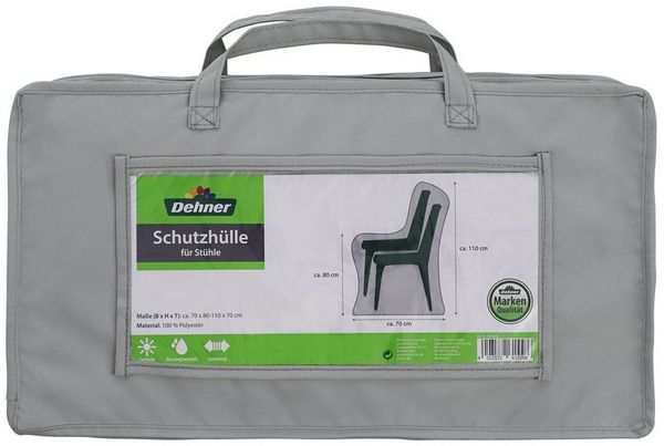 Dehner Gartenmöbel-Schutzhülle für Gartenstuhl, ca. 110 x 70 x 70 cm, Polyester, Schützen Sie Ihre Stühle vor Schmutz und Regen mit dieser Abdeckhaube