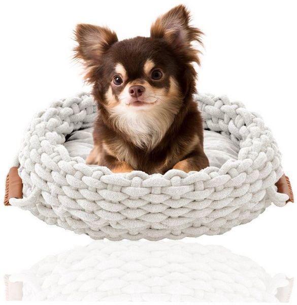 Rohrschneider Tierbett Kuscheliges Hunde- & Katzenbett, Wahre Tierliebe: flauschig und rund