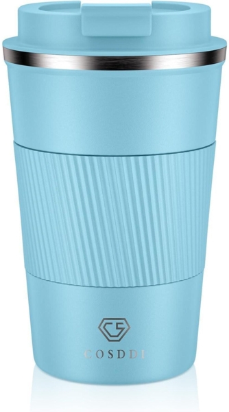 CS COSDDI Thermobecher Edelstahl Travel Mug 13oz auslaufsicher doppelwandig