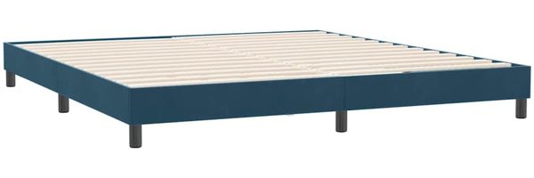 Doppelbett, Bettgestell Modernen ohne Matratze Dunkelblau 180x220 cm Samt d2078e