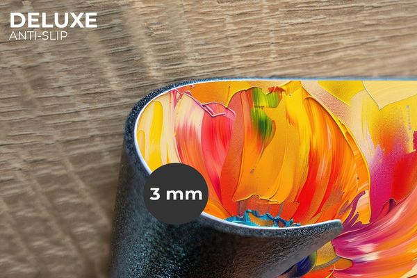 MuchoWow Platzset Blume - Lackierung - Modern - Abstrakt - Farben, (6-St), Platzsets, Tischset, Abwaschbar, Tischsets, Platzdeckchen