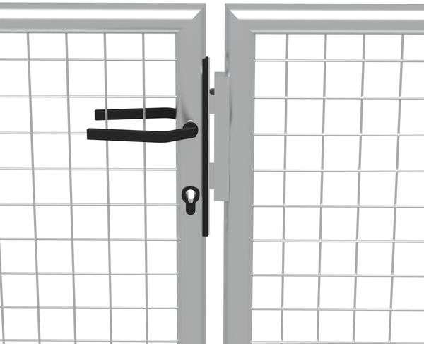 vidaXL Gartentor verzinkter Stahl 400 x 200 cm Silber 144303 Bild 3
