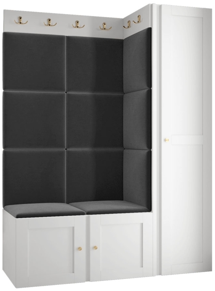 Garderoben-Set Rotuni IX (Farbe: Weiß, Manila 18)