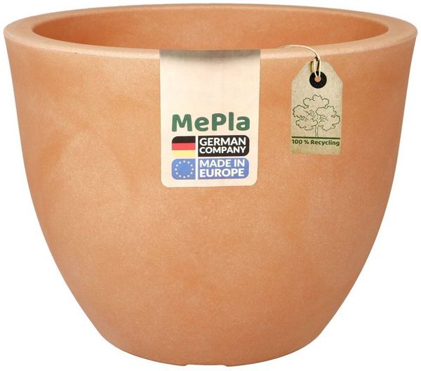 Heimwerkercenter Pflanzkübel MePla Blumentopf Pflanzkübel Siena ø30 cm, Terra, frostfester Kunstoff