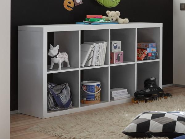 Bega 'Style' Raumteiler Regal in weiß, 4x2 Fächer, ca. 147 cm hoch